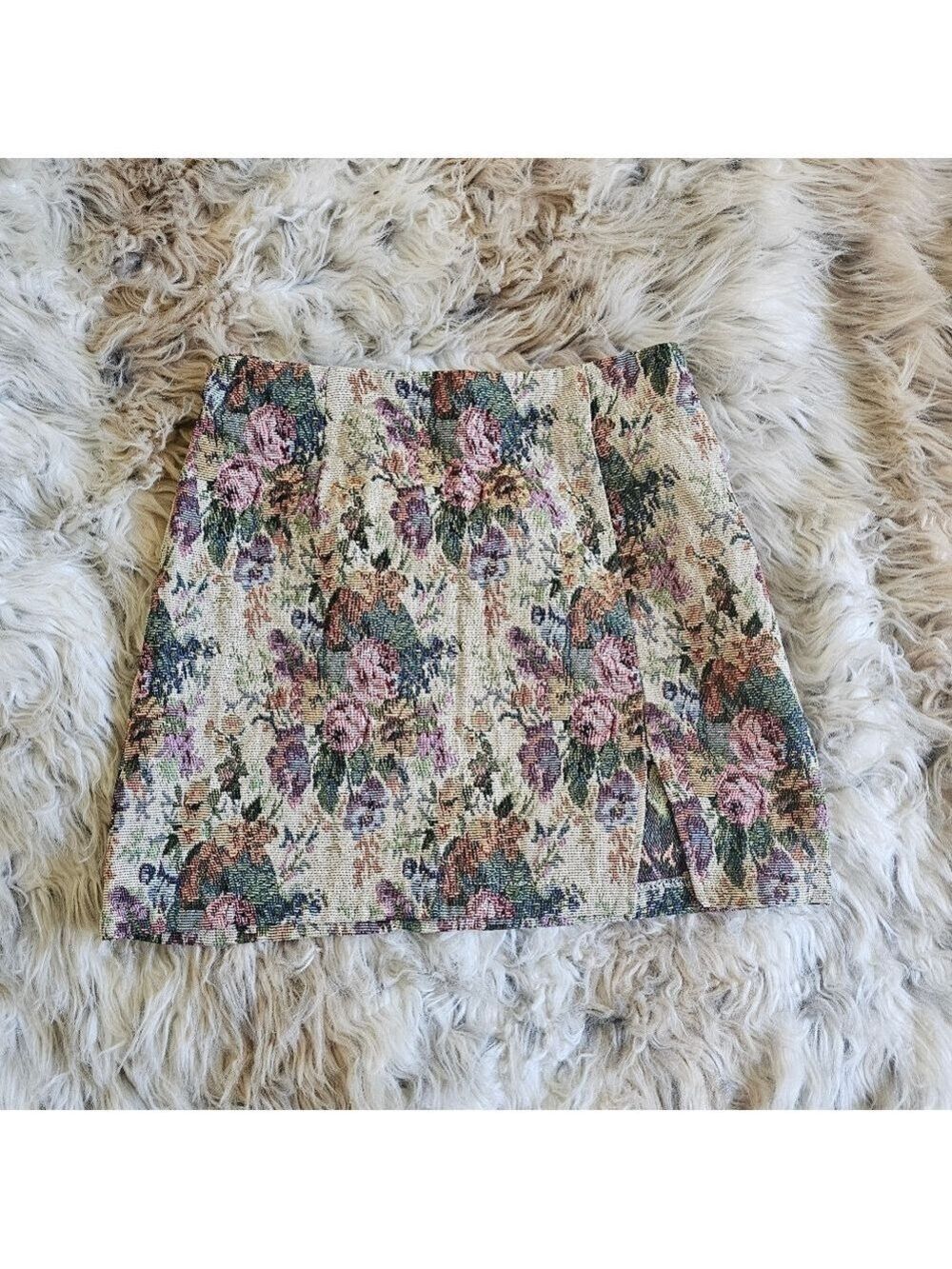Wild Fable Cream Mini Pencil Skirt Slit